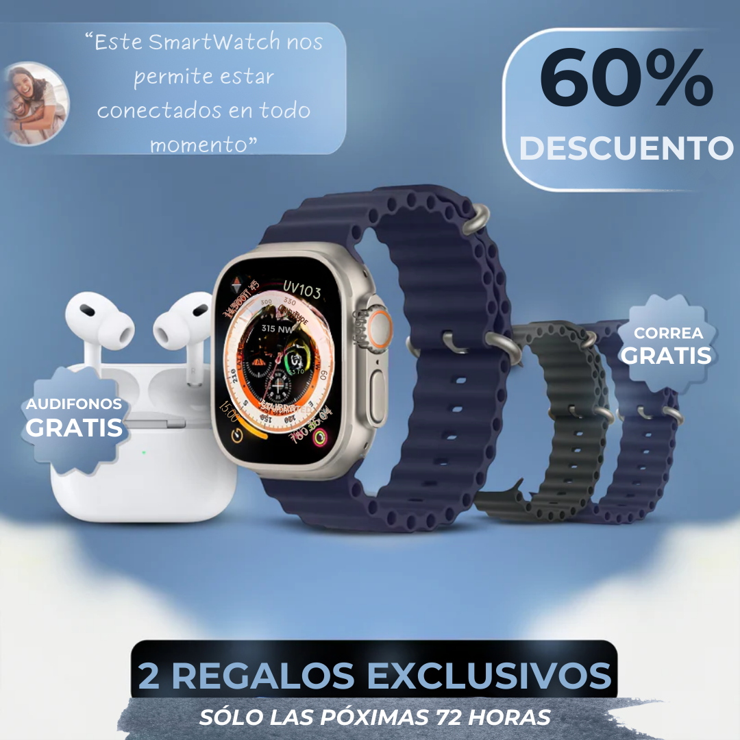 Smartwatch Bennova Pro™ + 2 Correas y Auriculares (GRATIS) - Edición Limitada