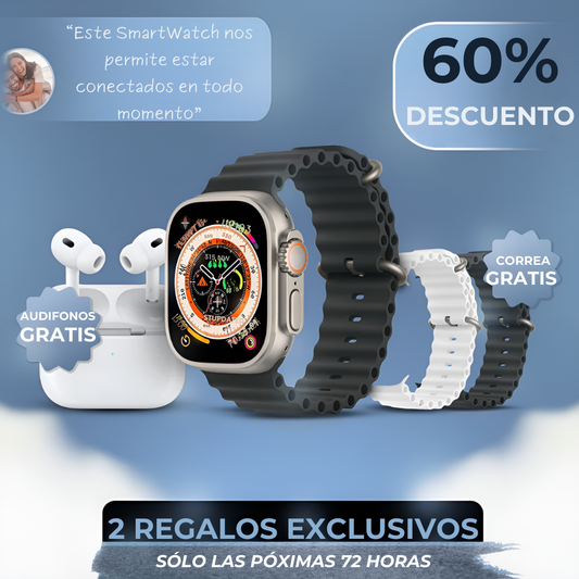 Smartwatch Bennova Pro™ + 2 Correas y Auriculares (GRATIS) - Edición Limitada